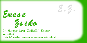 emese zsiko business card